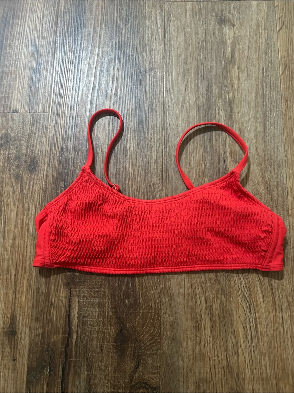 Women’s wild fable Red Smocked Bralette Bikini Top- medium - Picture 4 of 7